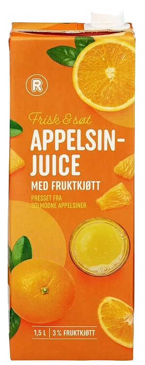 Rema 1000 appelsinjuice premium m/fruktkjøtt 1,5l  1/2pl