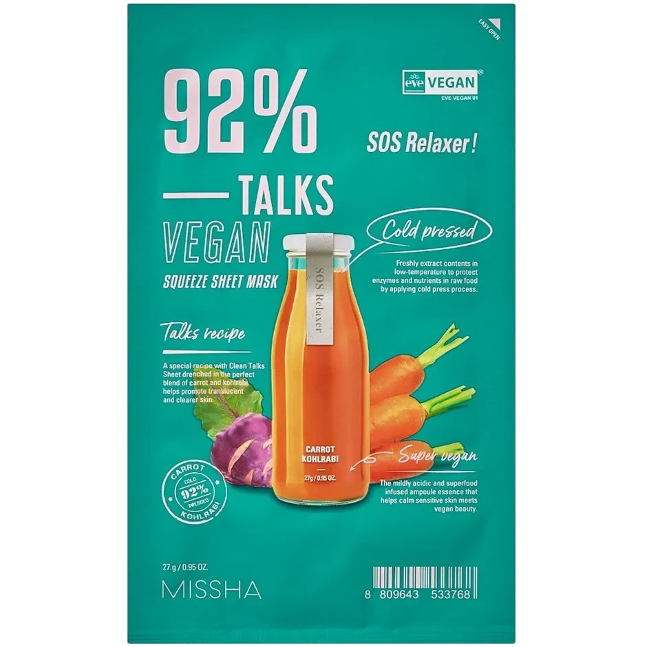 MISSHA Talks Vegan Squeeze Sheet Mask [Sos Relaxer]