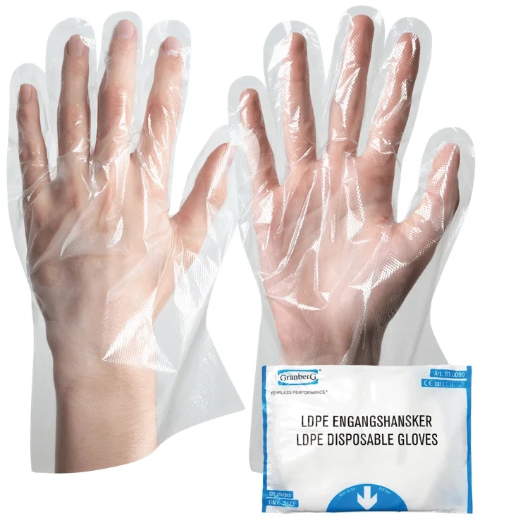 Granberg hansker i klar plast 100 stk