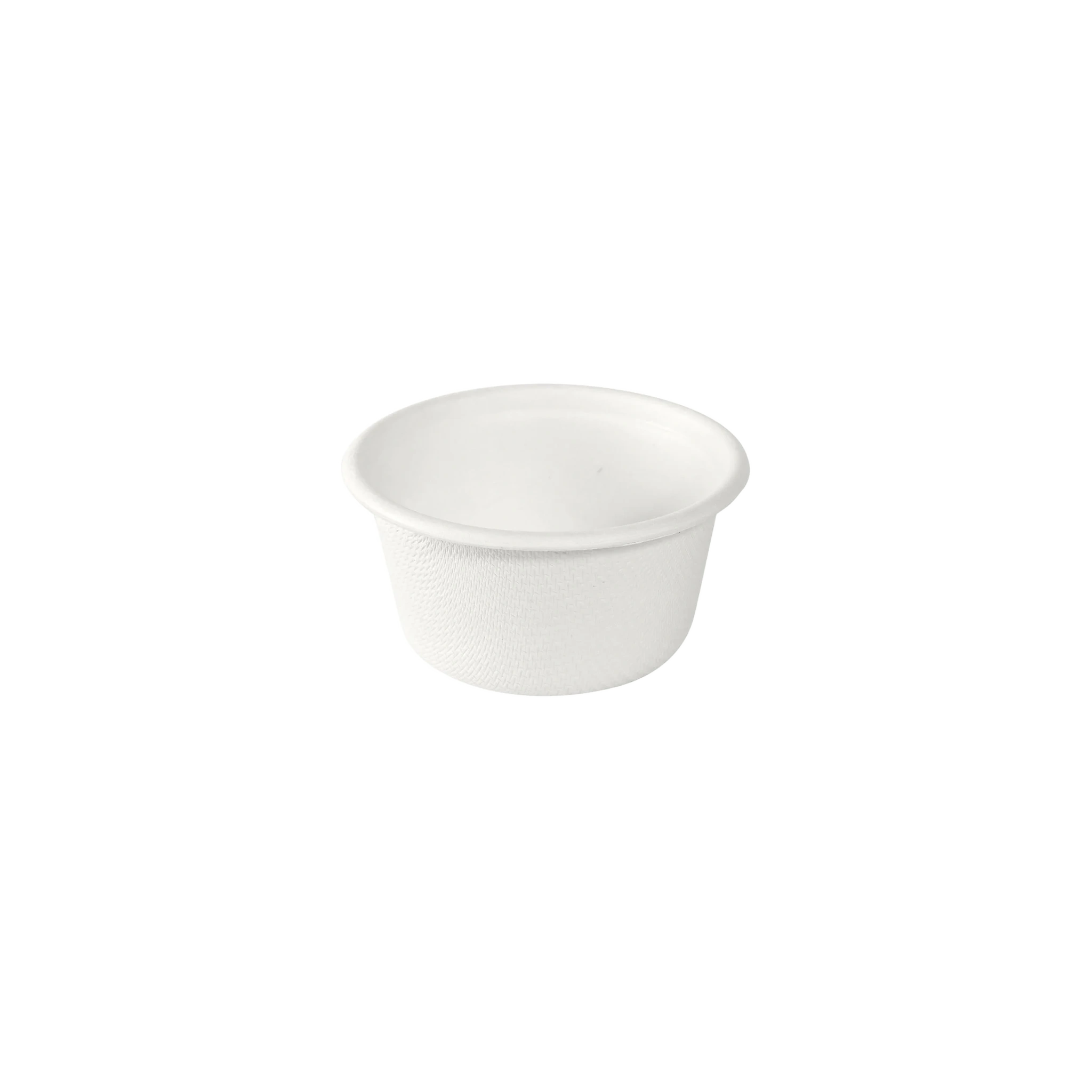 Bagasse fiber dressingbeger hvit 63x63x32 60ml  150stk