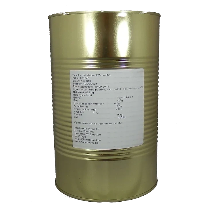 Paprika Rød Striper 4250g