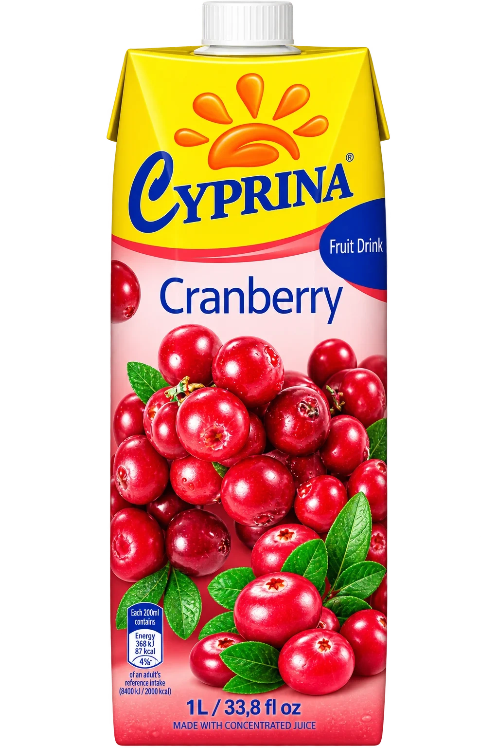 Cyprinha Tranebærjuice 1l