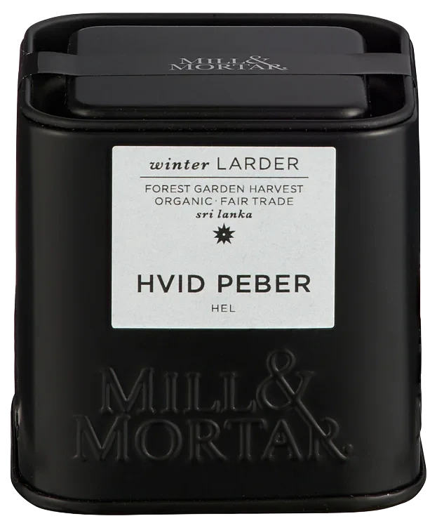 Hvit Pepper Hel 50g Mill & Mortar