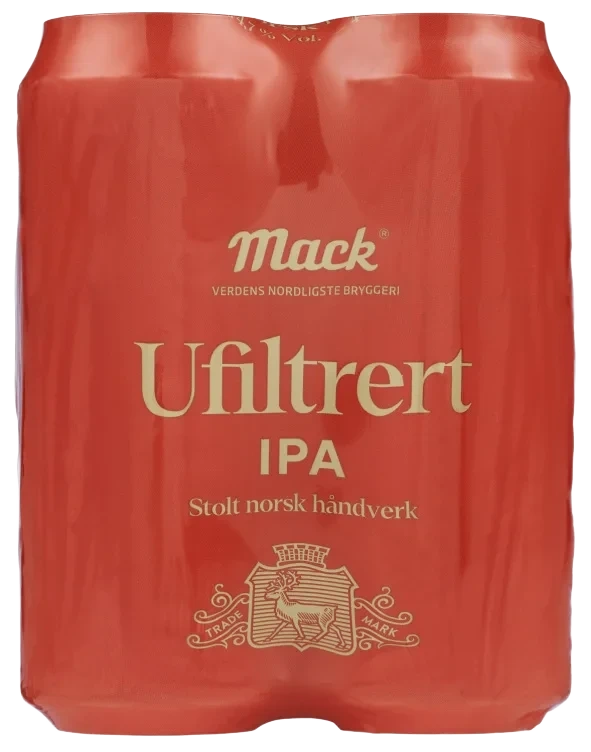 Mack Ipa Ufiltrert 0,5lx4 boks