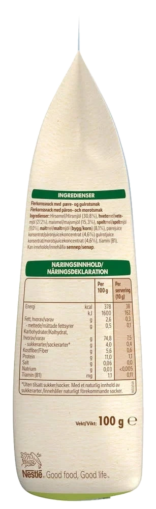 Nestlé Crunchy flowers Pære & gulrot