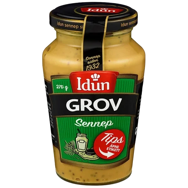 Sennep Grov 275g glass Idun