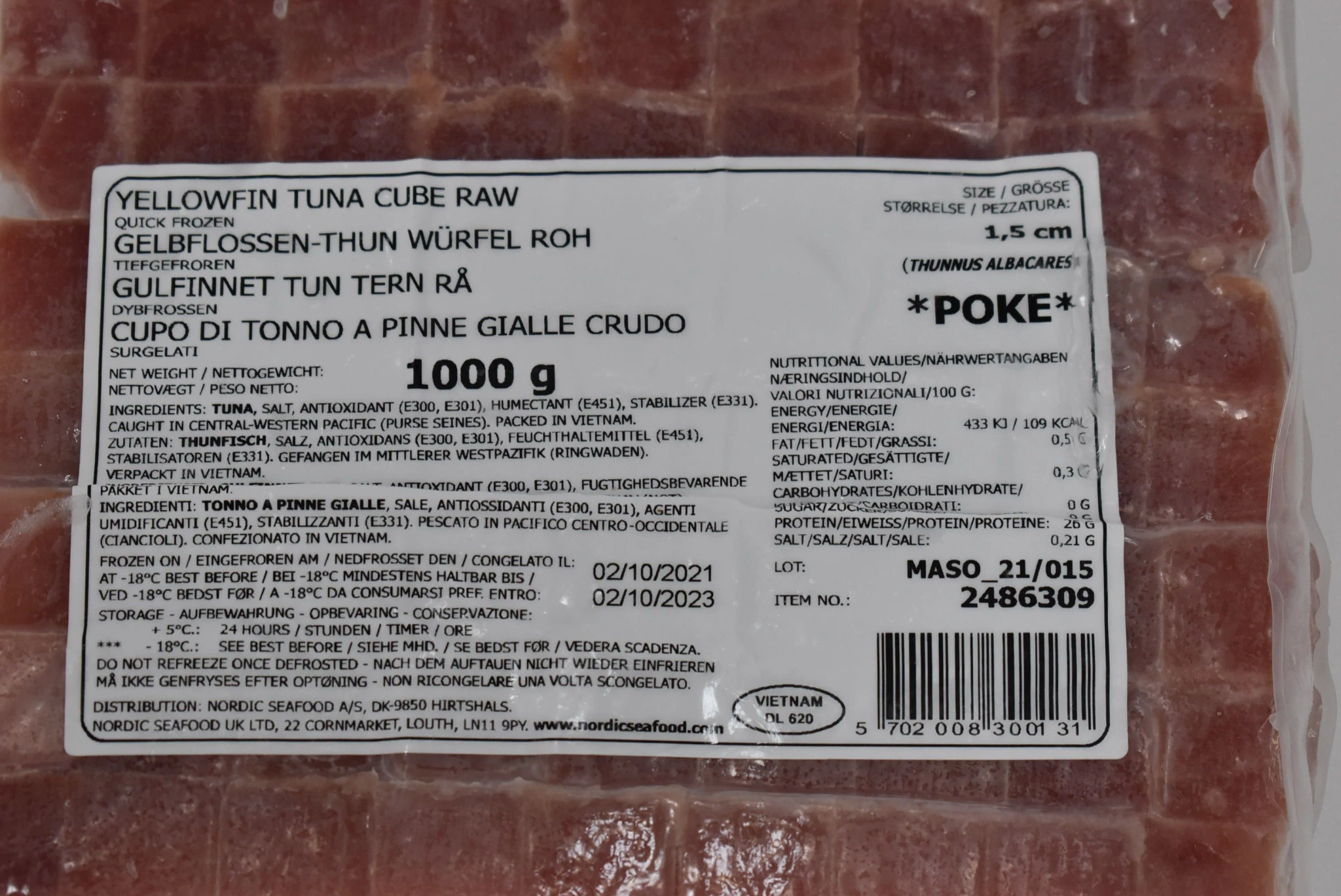 Nordic Seafood Tonfisk, poke