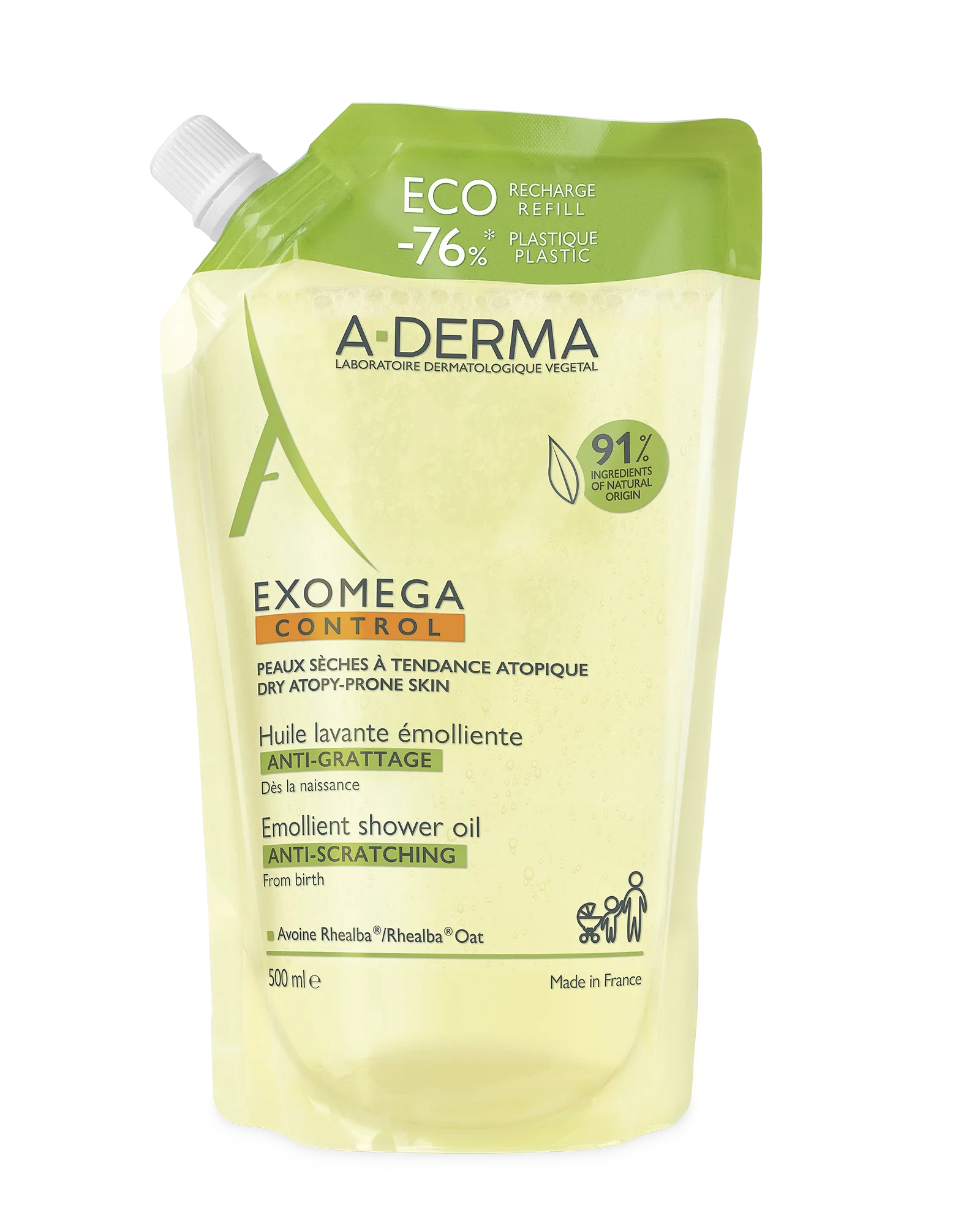 A-Derma Exomega Control dusjolje refill 500 ml