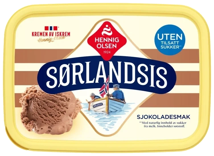 Sørlandsis Sjokolade u/Tilsatt Sukker 1,2l