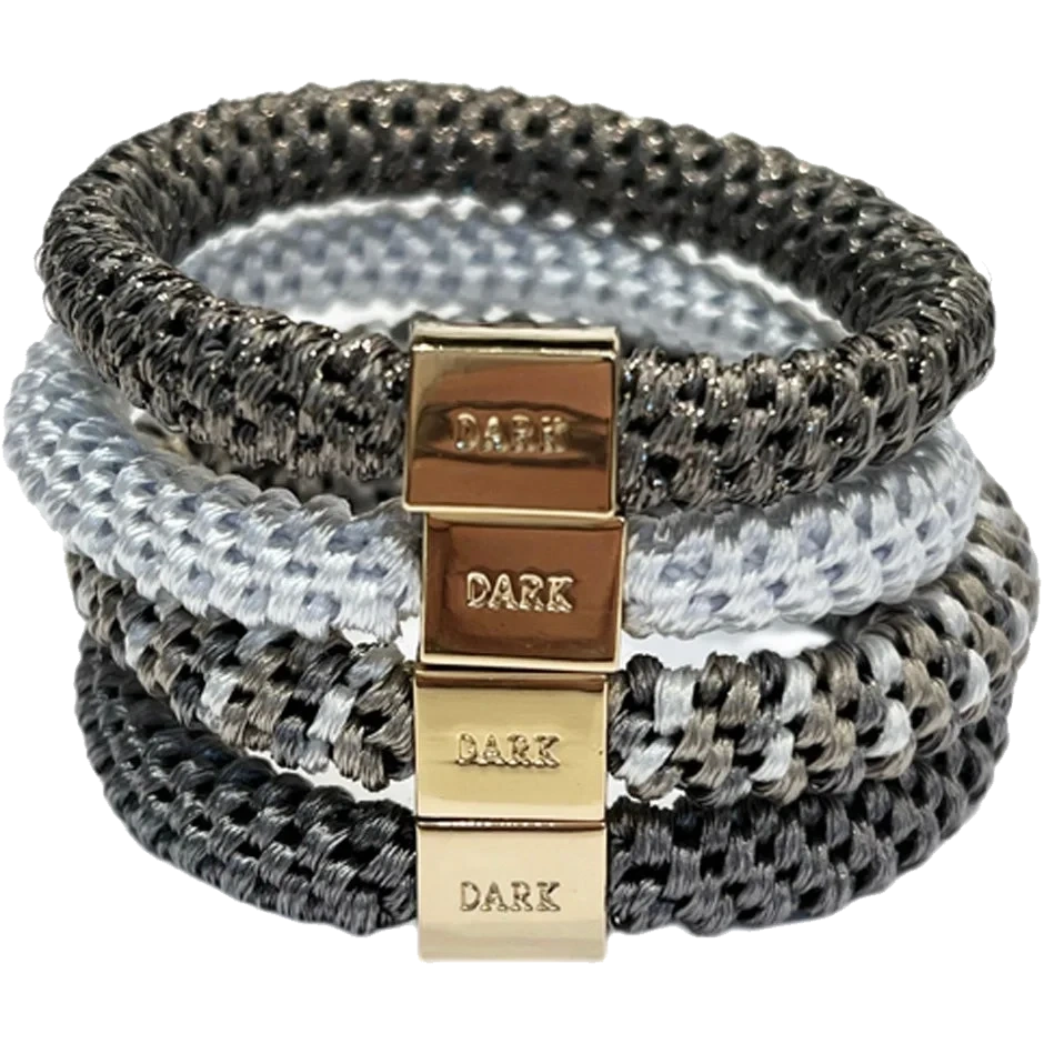Dark Fat Hair Ties 4 Pk Combo