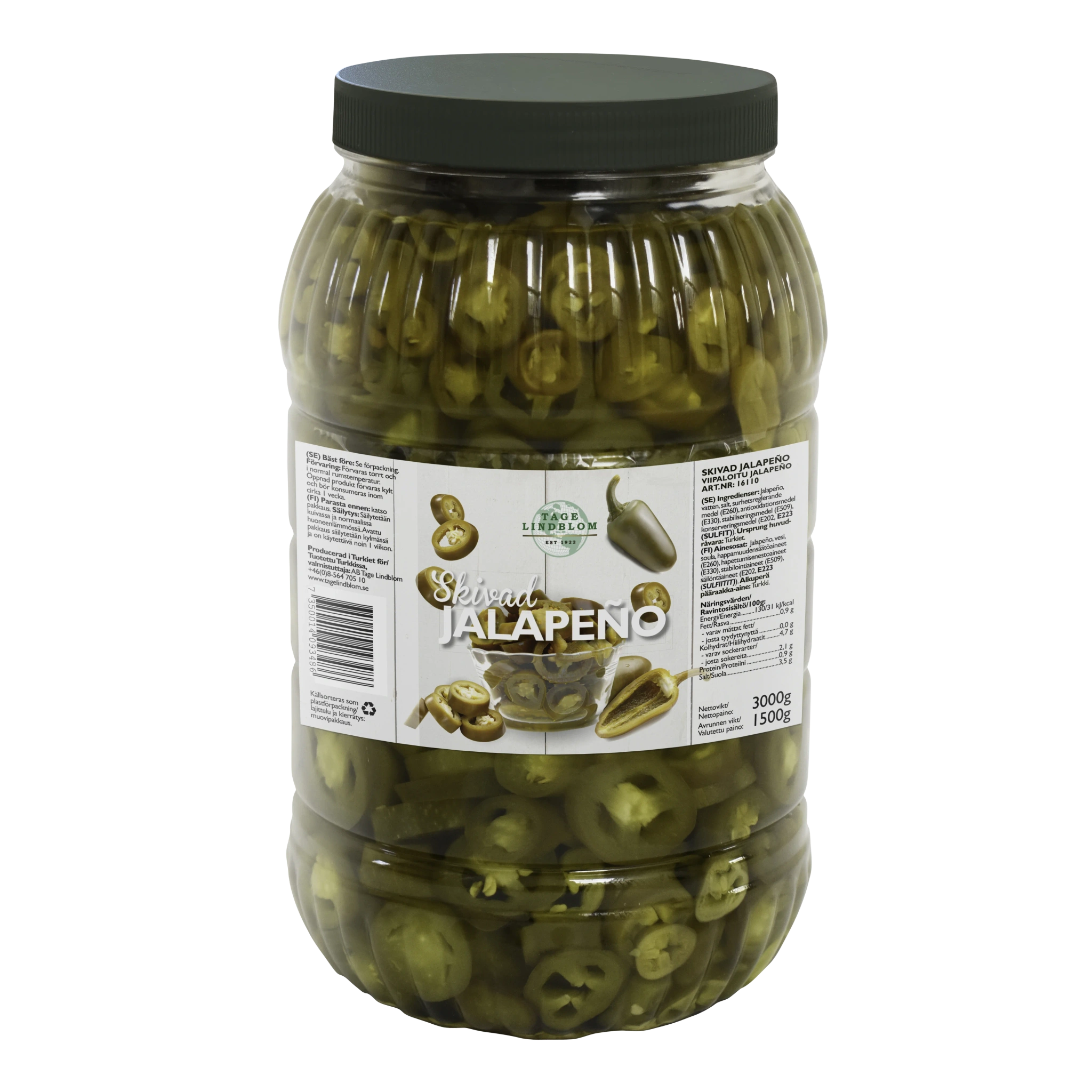Skivad Jalapeño PET-burk