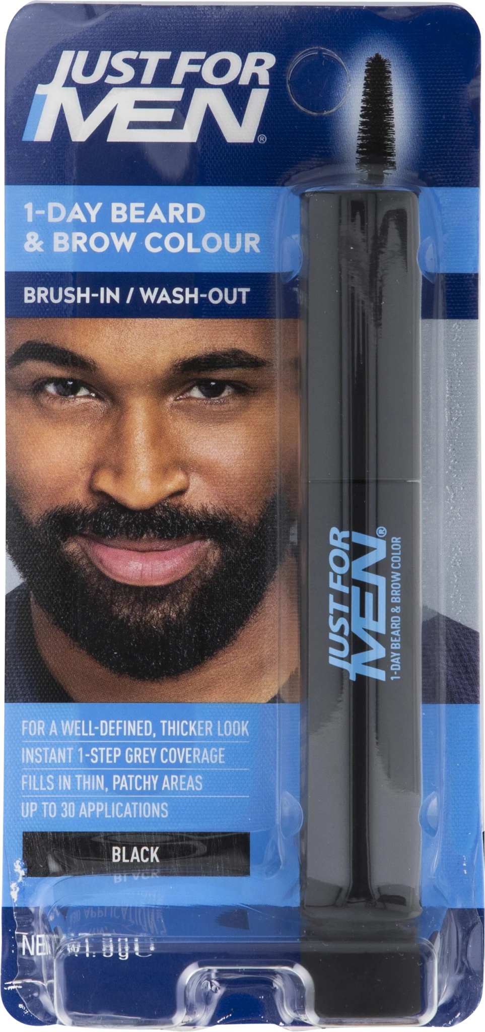 1-DAY BEARD & BROW COLOUR, BLACK