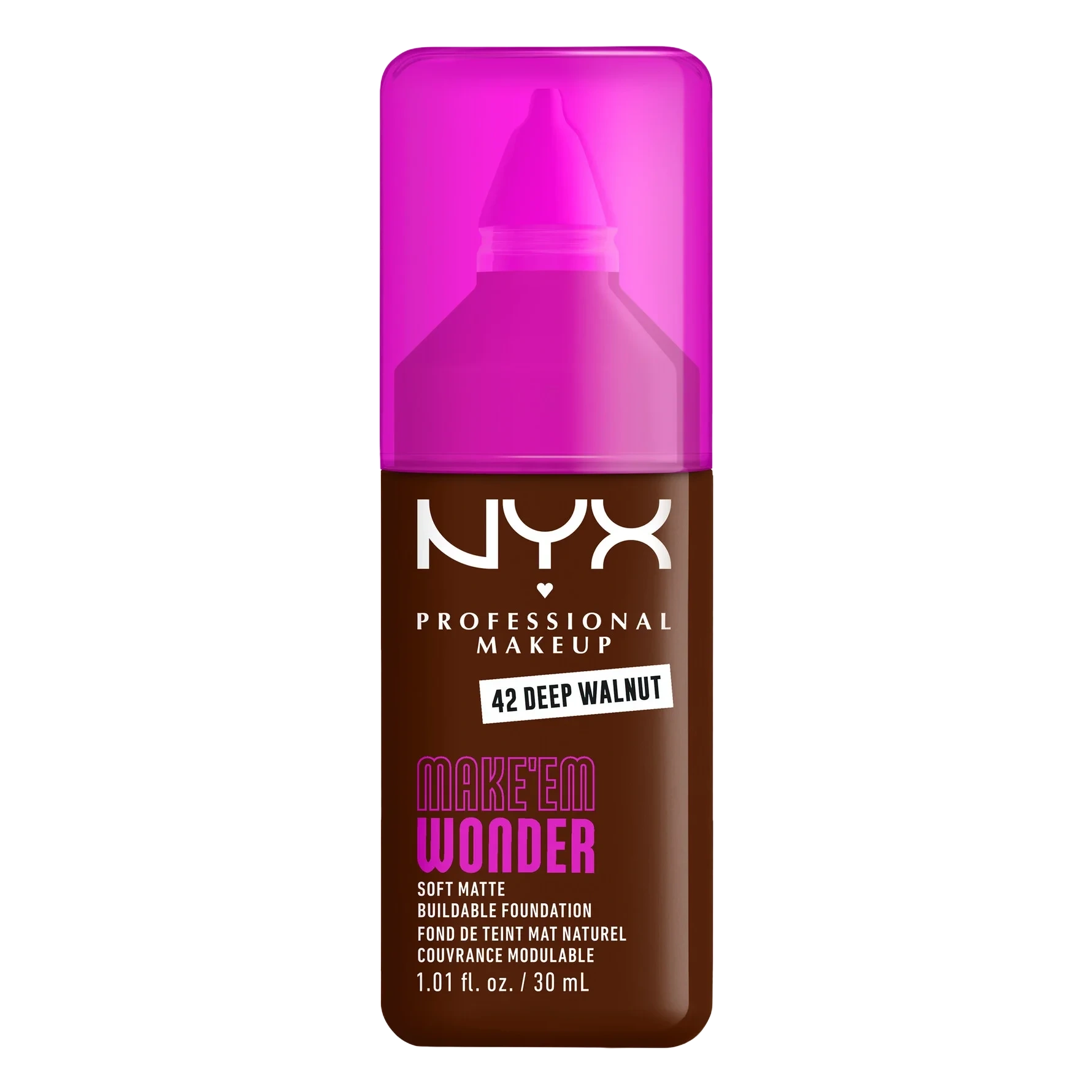 NYX PROFESSIONAL MAKEUP Make Em Wonder Foundation 42 Deep Walnut
