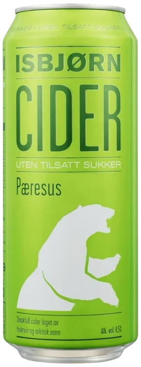 Mack Isbjørn Cider Lite Pæresus 0,5l boks