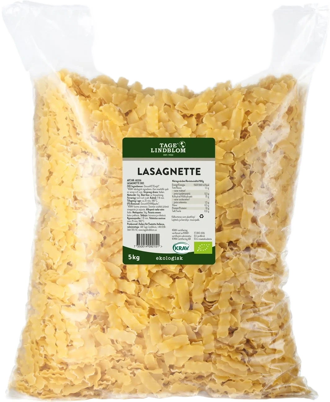Lasagnette KRAV