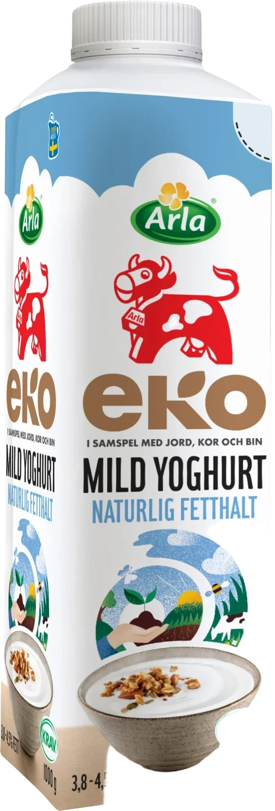 Eko mild yoghurt naturell 3.8-4.5%