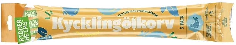 Kyllingølpølse Tomat & Basilikum 120g Ridderheims