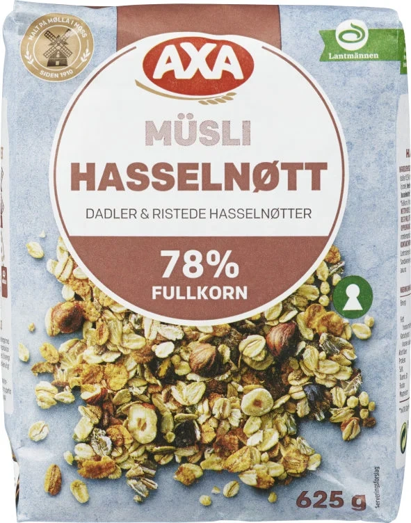 Axa Müsli Hasselnøtt 625g