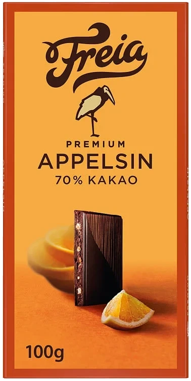 Premium mørk 70% orange 100g