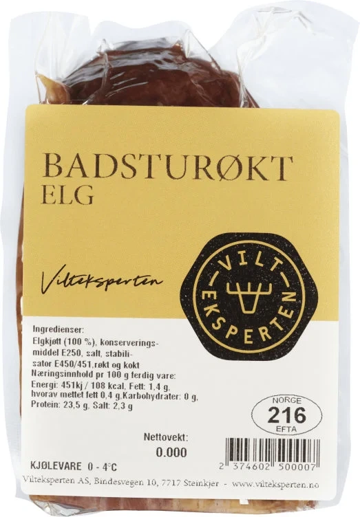 VILTEKSPERTEN AS Edelvilt badsturøkt elg i bit kg