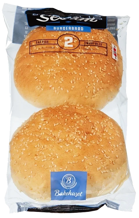 Burgerbrød Sesam 2stk 180g Reale