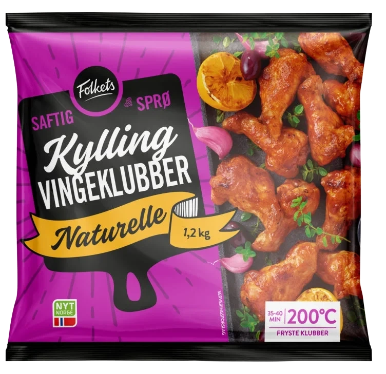 Kyllingklubber Frys 1,2kg Folkets