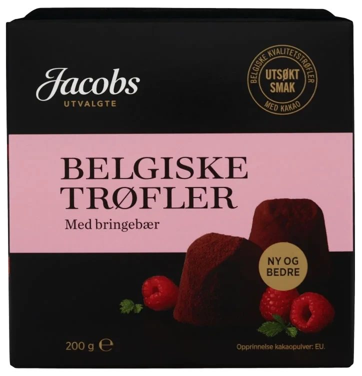 Jacobs Belgiske Trøfler Bringebær 200g