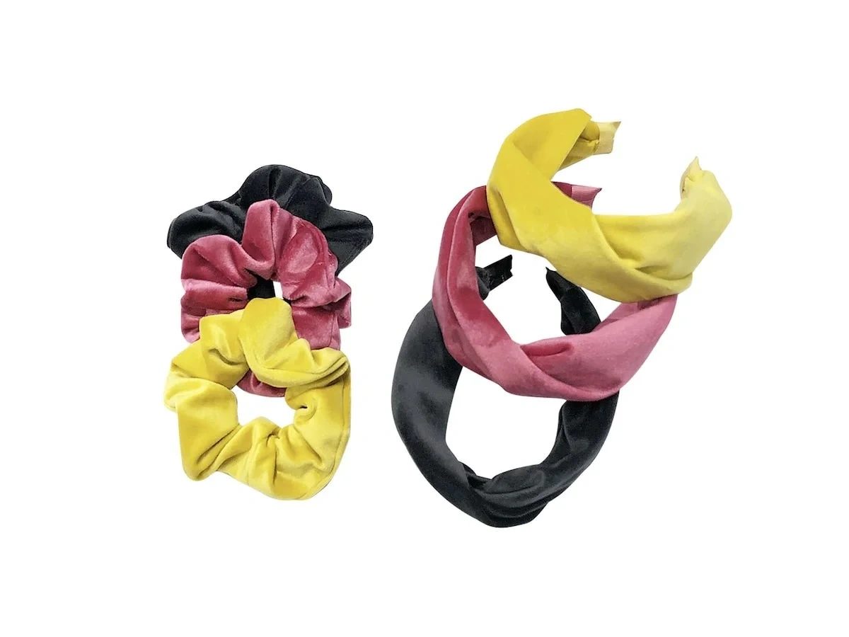 Dark Velor Folded Hair Hoop