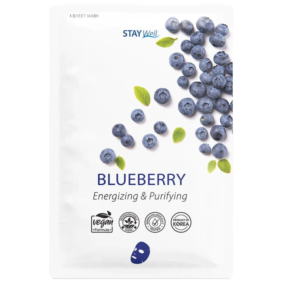 Stay Well Blueberry Sheet Mask Trio