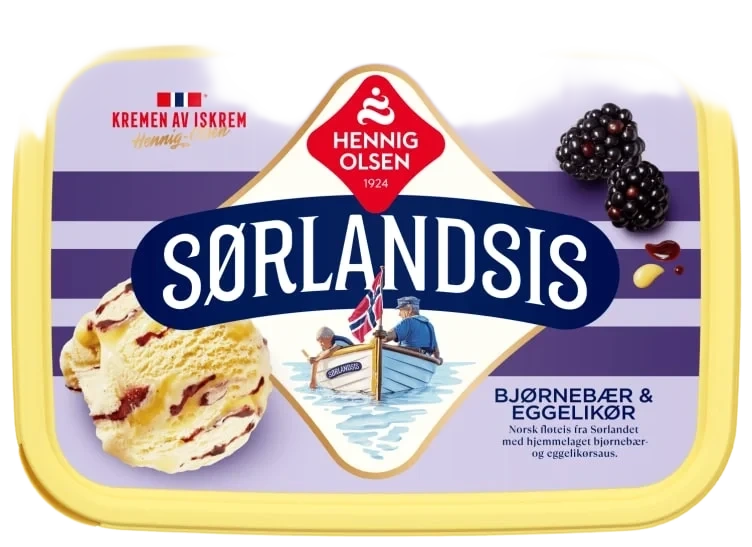Sørlandsis Bjørnebær&Eggelikør 1l Heo