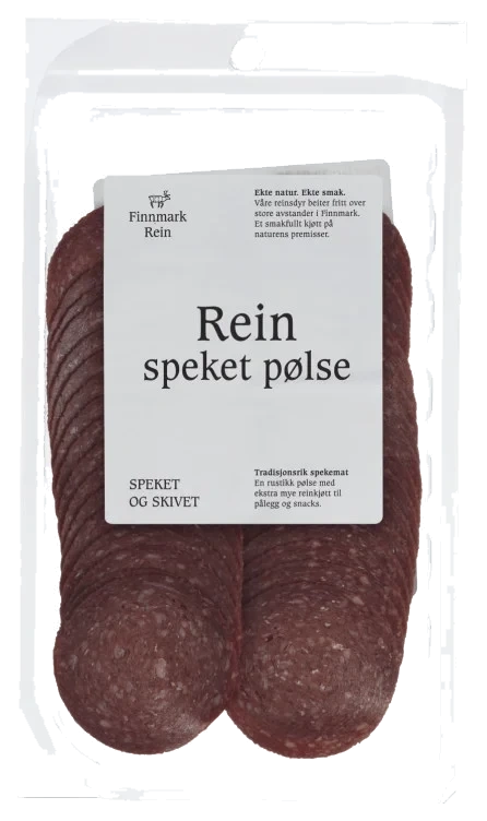 Reinpølse Speket skivet 100g Finnmark Rein