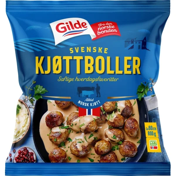 Kjøttboller Svenske Stekte 800g Gilde