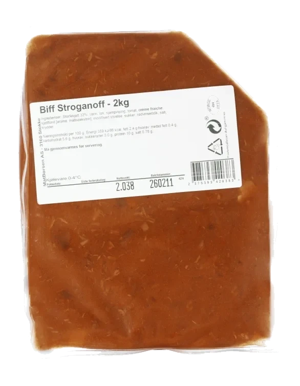 Biff Stroganoff Ca2kg Matbørsen