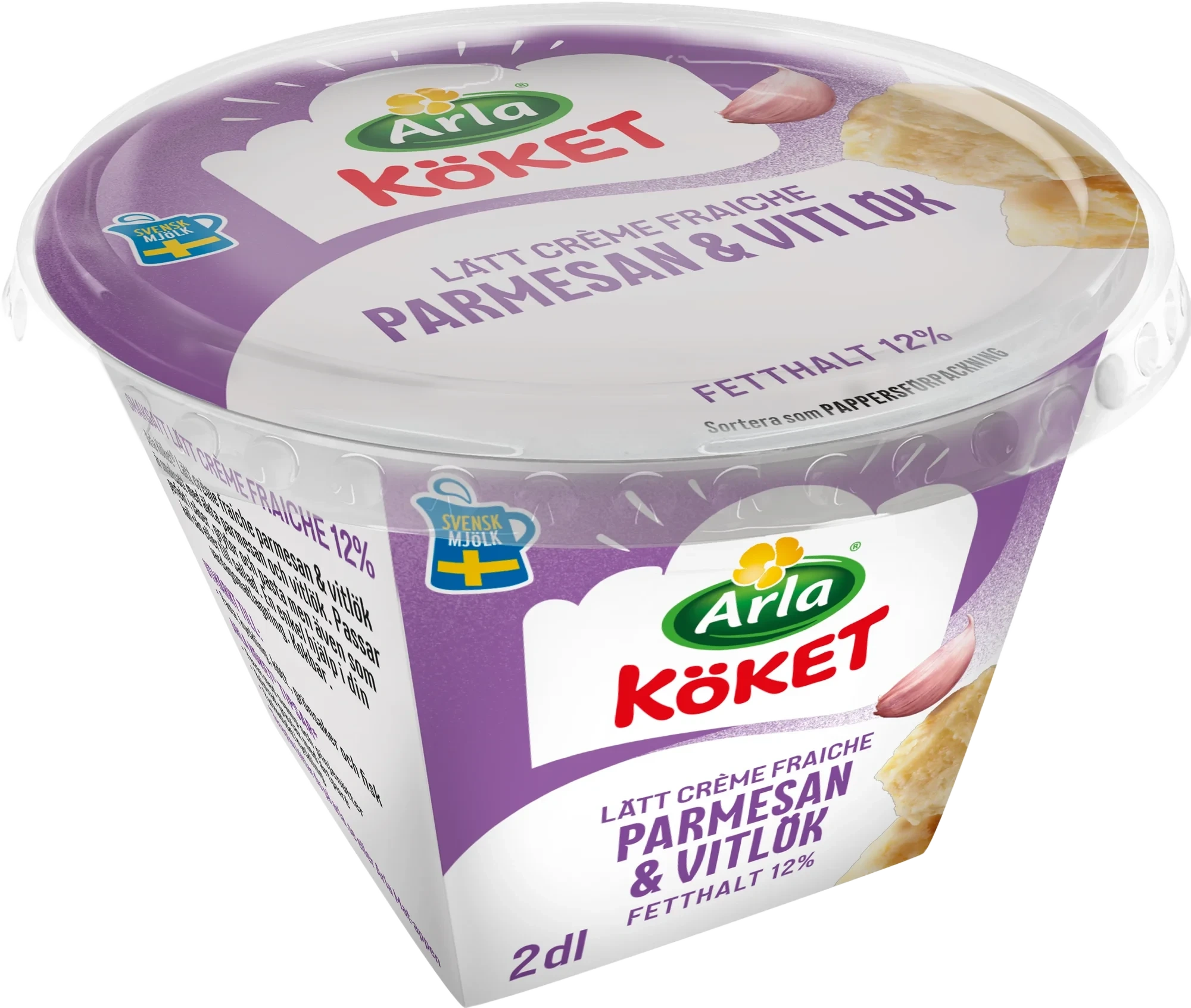 Lätt crème fraiche parmesan / vitlök 12%