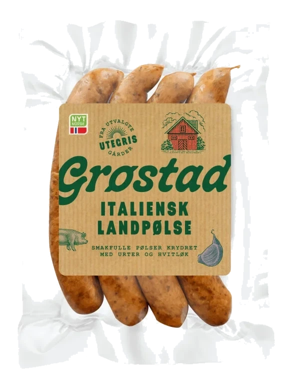 Landpølse Italiensk 240g Grøstad