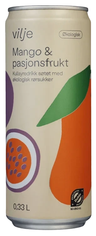Vilje Mango & Pasjonsfrukt 0,33l boks