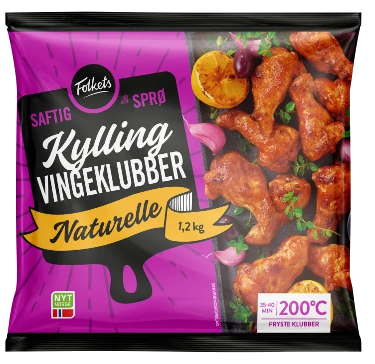 Kyllingklubber Frys 1,2kg Folkets