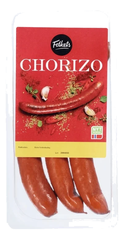 Chorizo 80% 270g Folkets