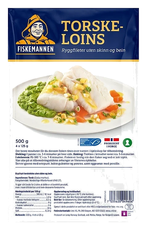 Torskeloins 500g Fiskemannen