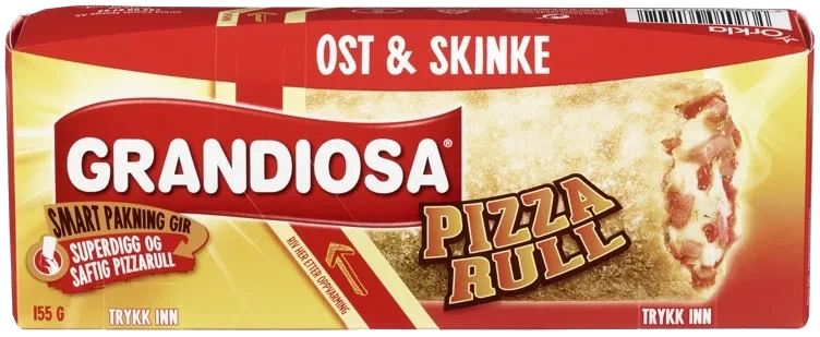 Grandiosa pizzarull ost og skinke   155g