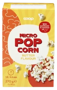 Micro Popcorn Butter 3-pack non-palm oil