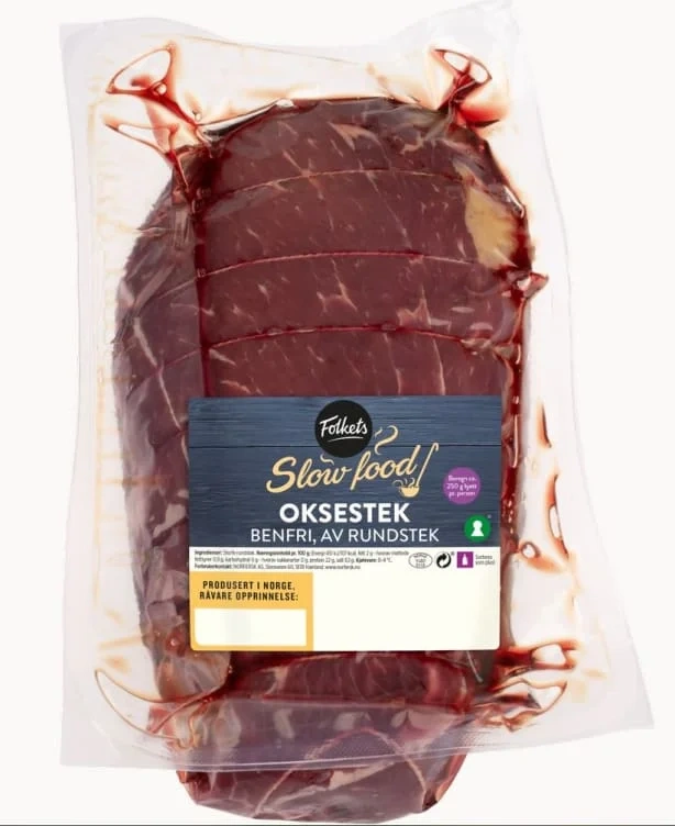 Oksestek Surret Benfri Ca1,4kg Folkets
