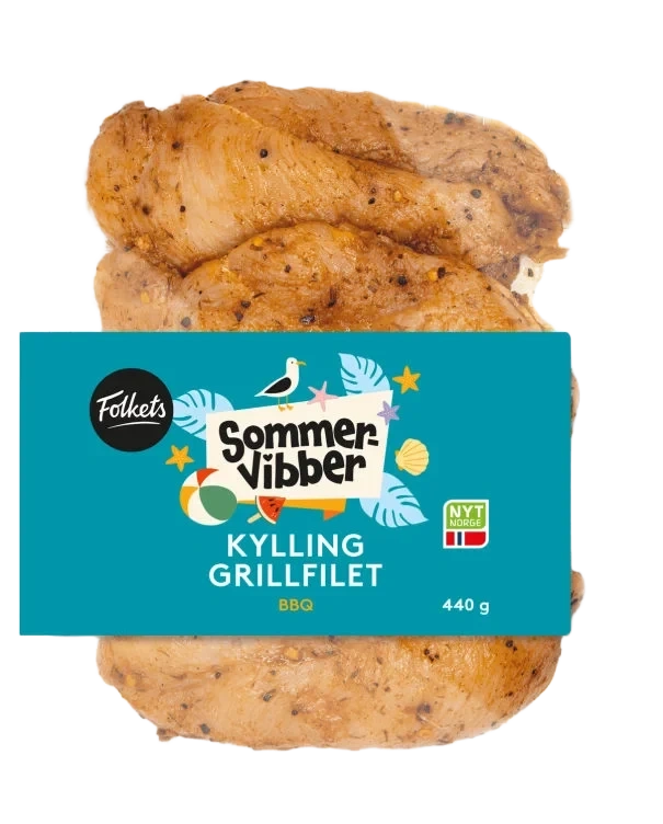 Kylling Grillfilet Bbq 440g Folkets