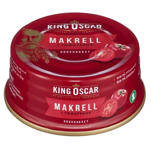 Makrell Grovrevet I Tomat 100g King Oscar