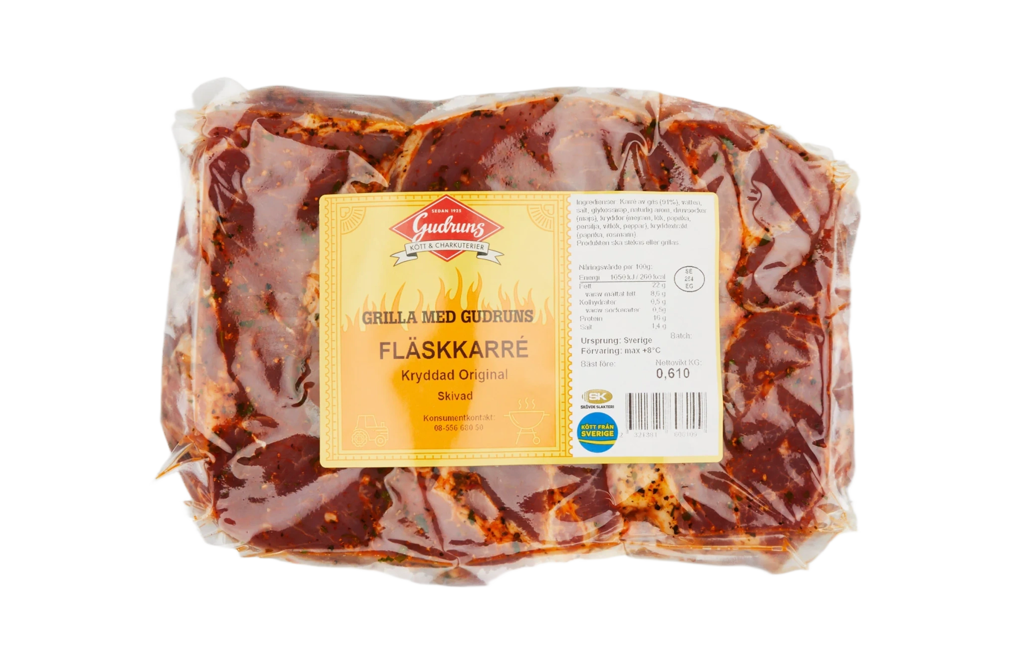 Fläskkarré Skivad Kryddad BBQ