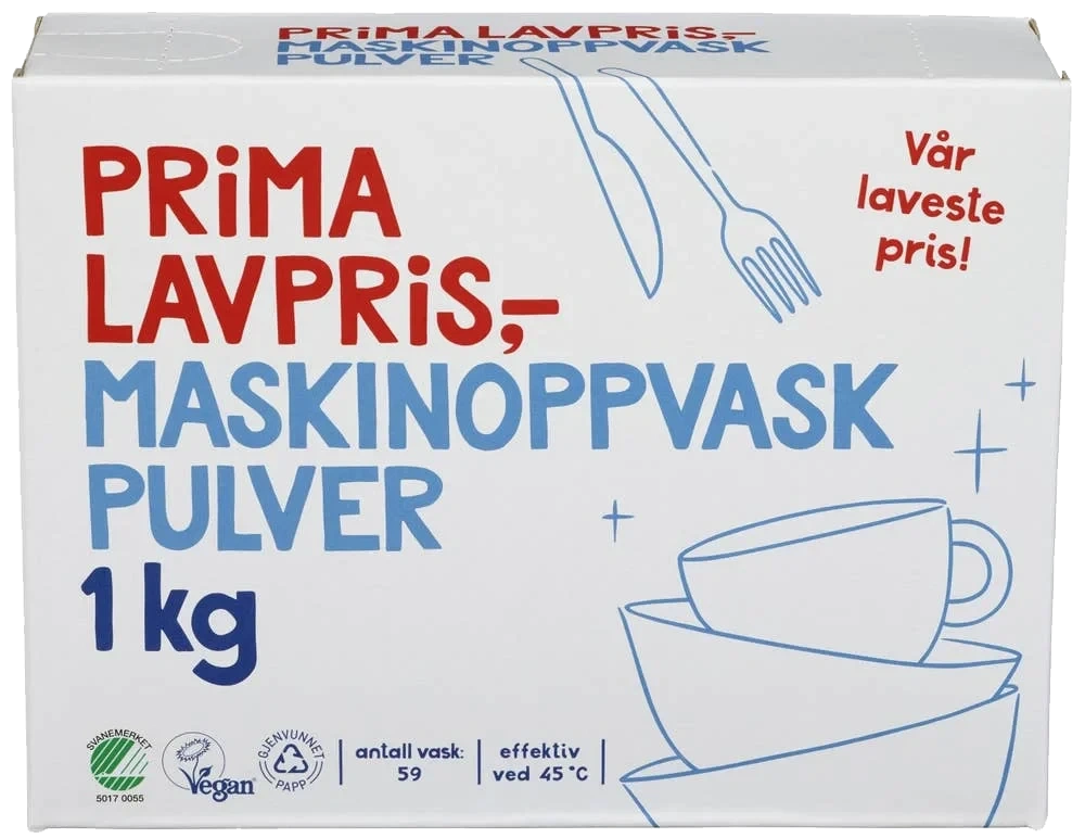 Maskinoppvaskpulver 1 kg