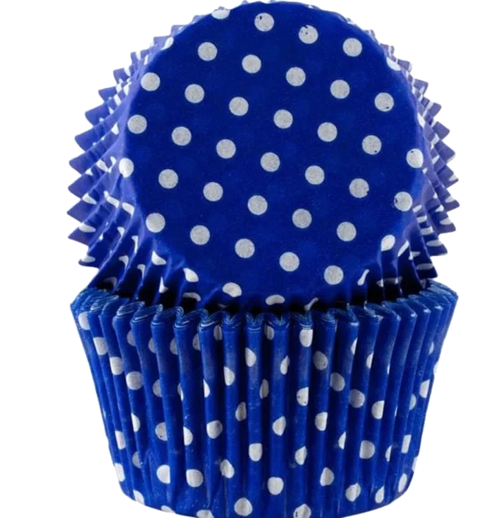 Muffinsformer Polkadott Blå 30stk Cacas