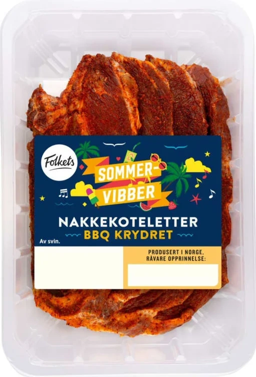 Svin Nakkekotelett Bbq Ca900g Sommervibber