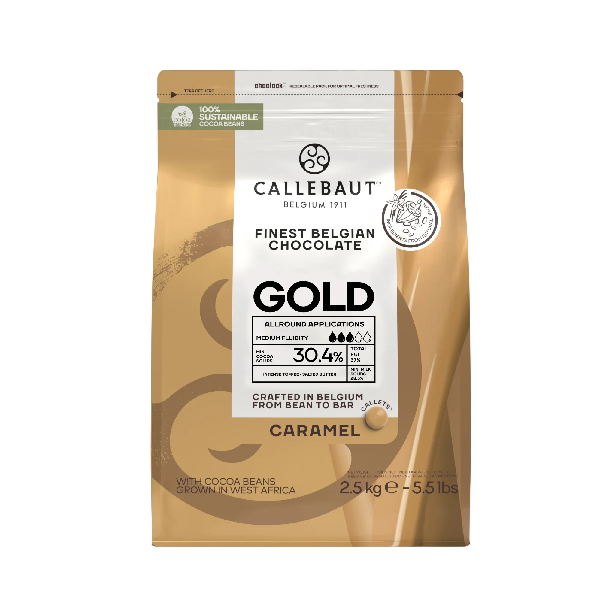 Callebaut, Gold, vit choklad med ka