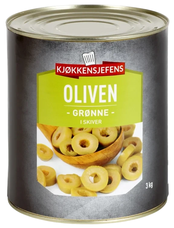 Oliven grønn skivet     3kg